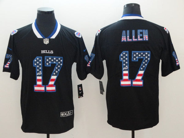 Men's Buffalo Bills Josh Allen #17 Black Game Jersey