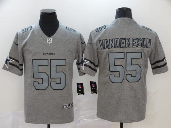 Men's Dallas Cowboys Leighton Vander Esch #55 Gray Game Jersey