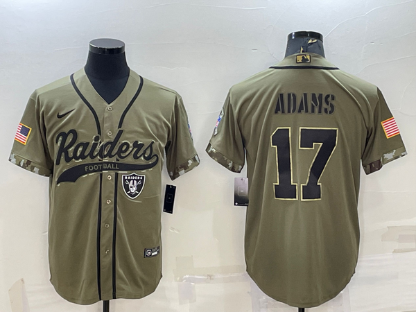 Men's Las Vegas Raiders Davante Adams #17 Olive 2022 Salute To Service Limited Jersey Joint Edition