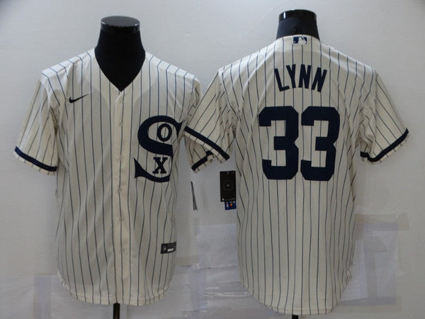 Men's Chicago White Sox Lance Lynn #33 Beige Replica Baseball Jersey