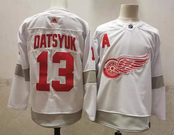 Men's Detroit Red Wings Pavel Datsyuk #13 White Breakaway Player Jersey