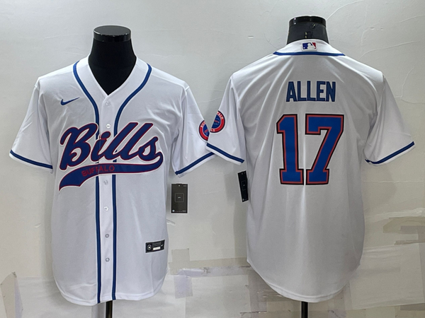 Men's Buffalo Bills Josh Allen #17 White Game Jersey Joint Edition