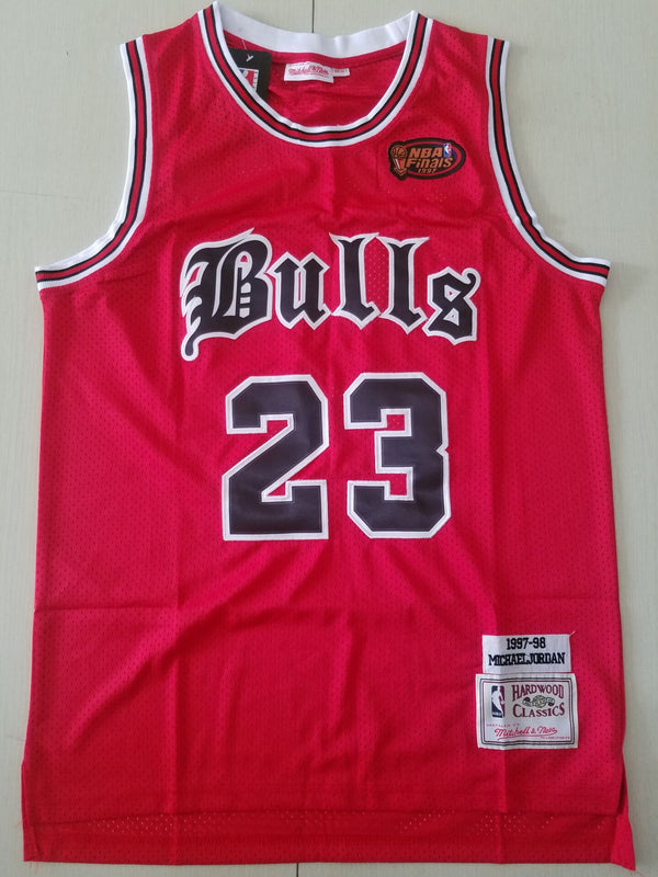 Men's Chicago Bulls Michael Jordan Red 1997-98 Classics Rookie Authentic Jersey