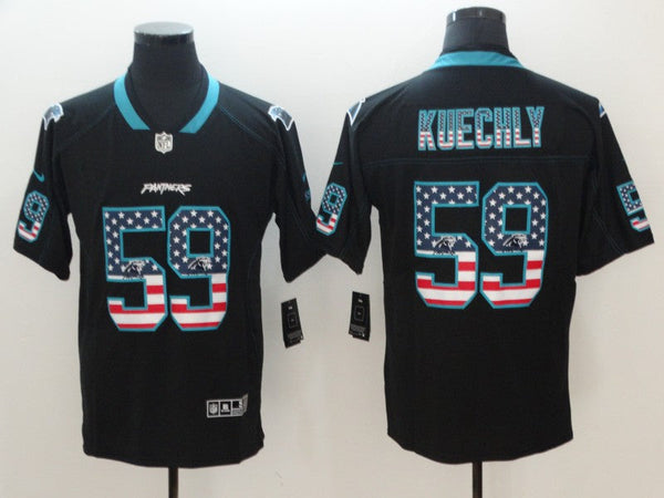 Men's Carolina Panthers Luke Kuechly #59 Black Authentic Game Jersey