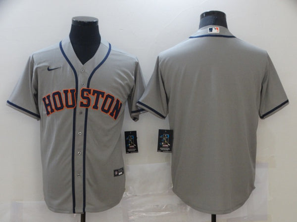 Men's Houston Astros Gray Road Replica Player Blank Jersey