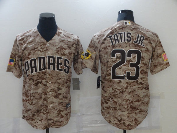 Men's San Diego Padres Fernando Tatis Jr. #23 Camouflage Stitched Jersey