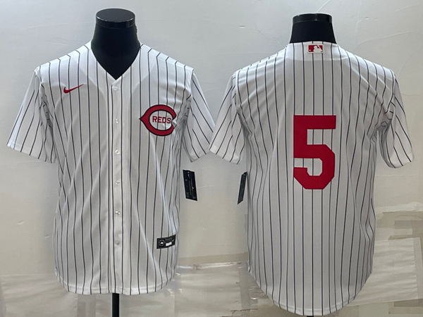 Men's Cincinnati Reds Johnny Bench #5 White 2022 MLB at Field of Dreams Game Authentic Player Jersey