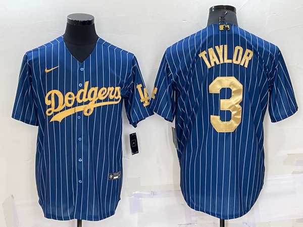 Men's Los Angeles Dodgers Chris Taylor #3 Blue Fashion Stitched Jersey