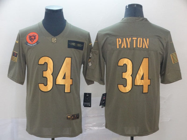 Men's Chicago Bears Walter Payton #34 Brown Game Player Jersey