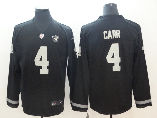 Men's Las Vegas Raiders #4 Derek Carr Black Game Player Jersey