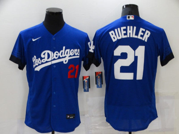 Men's Los Angeles Dodgers Walker Buehler #21 Blue Replica Player Jersey