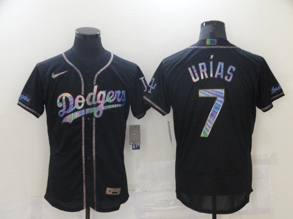 Men's Los Angeles Dodgers Julio Urias #7 Black Player Baseball Jersey