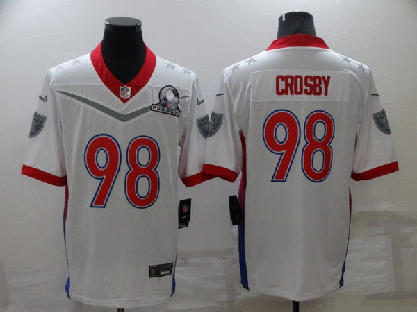 Men's Las Vegas Raiders Maxx Crosby #98 White All Star Game Jersey