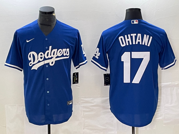 Men's Los Angeles Dodgers Shohei Ohtani #17 Blue Replica Game Jersey