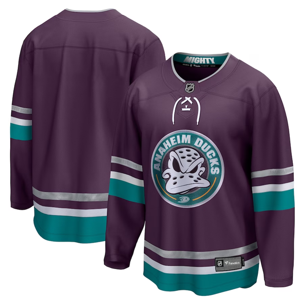 Men's Anaheim Ducks Purple 30th Anniversary Premier Breakaway Blank Jersey