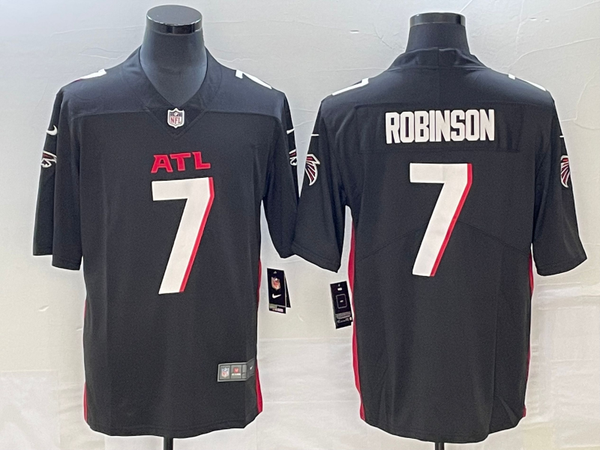 Men's Atlanta Falcons Bijan Robinson #7 Black Game Jersey