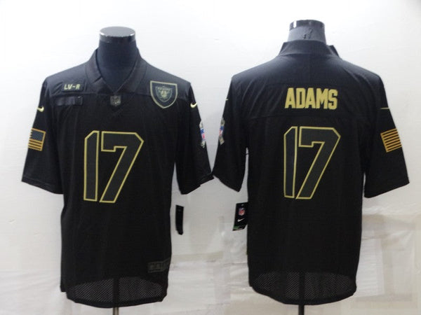 Men's Las Vegas Raiders Davante Adams #17 Black Player Game Jersey