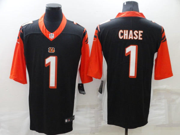 Men's Cincinnati Bengals Ja'Marr Chase #1 Black Alternate Game Player Jersey