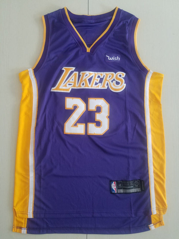 Men's Los Angeles Lakers LeBron James NBA #23 Purple Swingman Jersey - City Edition