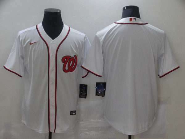 Men's Washington Nationals White Home Blank Replica Jersey