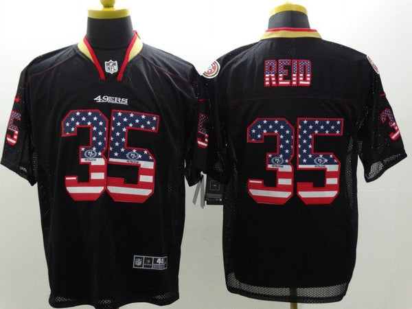 Men's San Francisco 49ers Eric Reid #35 Black Game Jersey