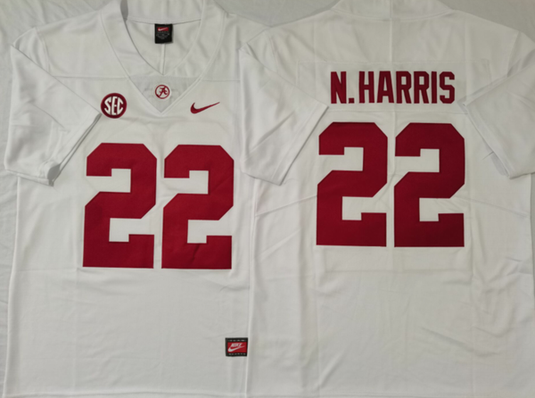 Men's Alabama Crimson Tide Najee Harris #22 White Player Game Jersey