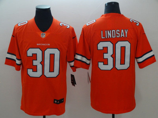 Men's Denver Broncos Phillip Lindsay #30 Orange Game Player Jersey