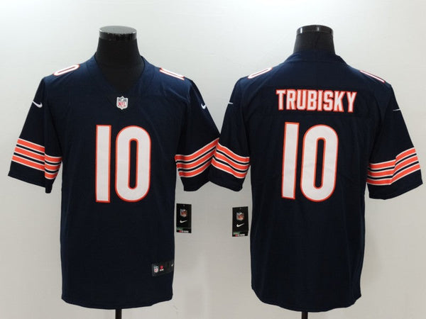 Men's Chicago Bears Mitch Trubisky #10 Navy Game Jersey City Edition