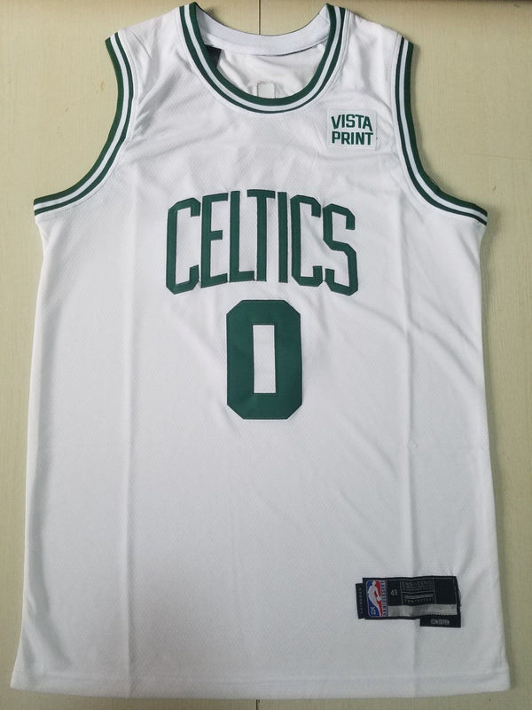 Men's Boston Celtics Jayson Tatum #0 NBA White Swingman Jersey