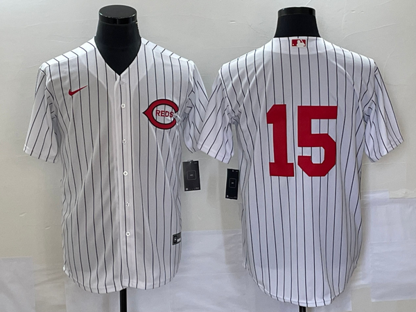 Men's Cincinnati Reds Anthony Rizzo #15 White 2022 MLB at Field of Dreams Game Authentic Player Jersey