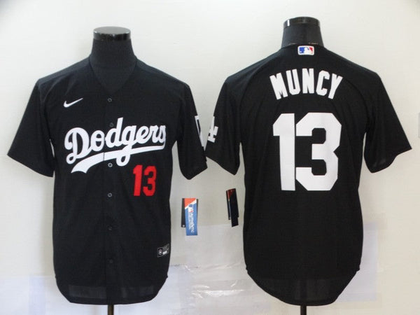 Men's Los Angeles Dodgers Max Muncy #13 Black Stitched Jersey