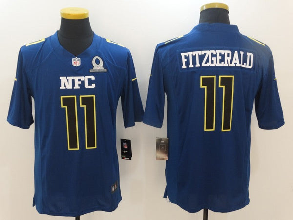 Men's Arizona Cardinals Larry Fitzgerald #11 Blue Game Jersey