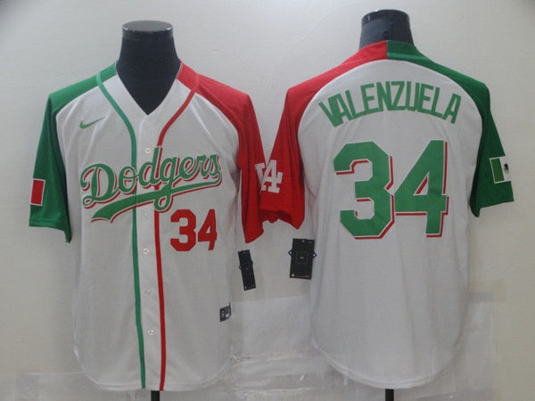 Men's Los Angeles Dodgers Fernando Valenzuela #34 White Game Jersey