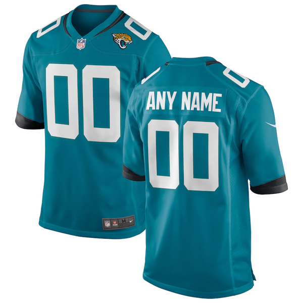 Custom Jacksonville Jaguars Teal Alternate Game Jersey