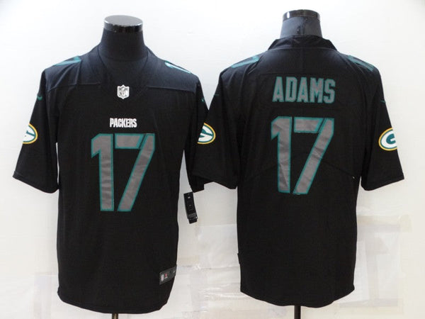 Men's Green Bay Packers Davante Adams #17 Black Team Game Jersey