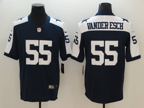 Men's Dallas Cowboys Leighton Vander Esch #55 Navy Alternate Custom Game Jersey