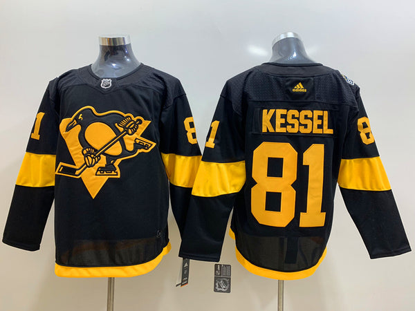 Men's Pittsburgh Penguins Phil Kessel #81 Black Player Jersey