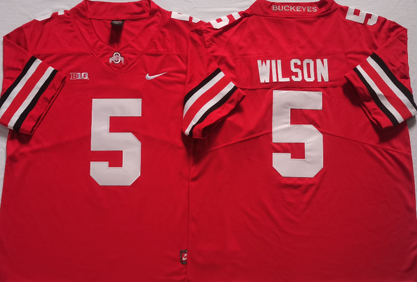 Men's Ohio State Buckeyes Garrett Wilson #5 Scarlet Player Game Jersey