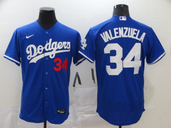 Men's Los Angeles Dodgers Fernando Valenzuela #34 Blue Replica Player Jersey