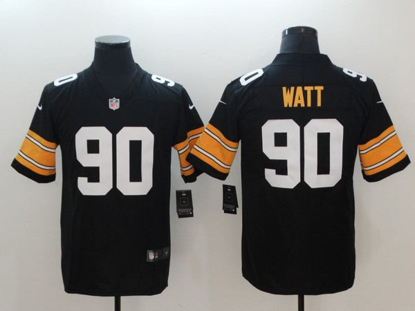 Men's Pittsburgh Steelers T.J. Watt #90 Black Player Game Jersey