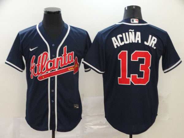 New Men's Atlanta Braves Ronald Acu?a Jr. #13 Jersey Blue