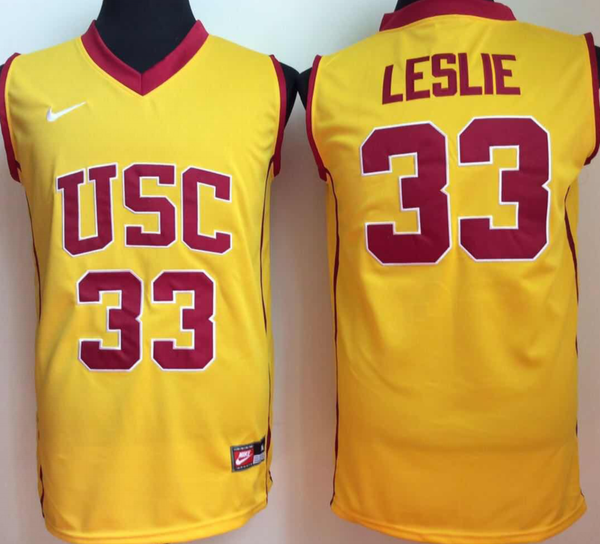 Men's USC Trojans Lisa Leslie #33 Yellow Player Game Jersey