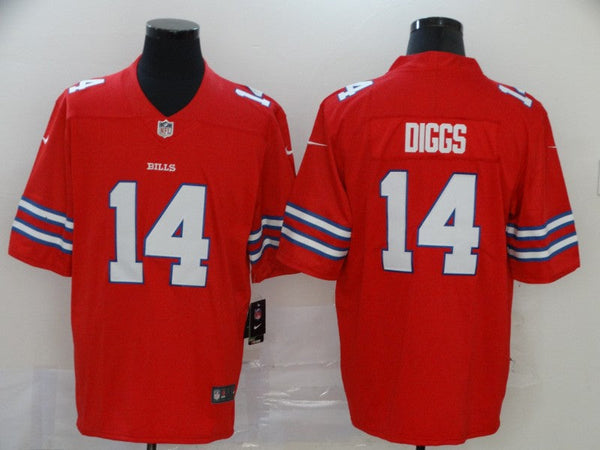 Men's Buffalo Bills Stefon Diggs #14 Red Alternate Game Player Jersey