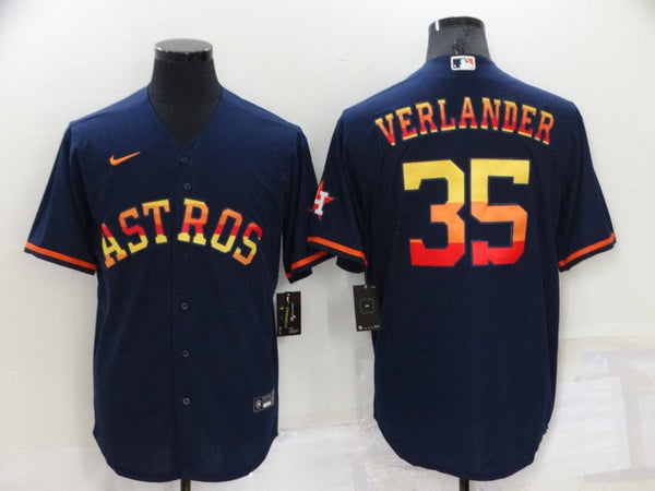 Men's Houston Astros Justin Verlander #35 Navy Replica Player Jersey