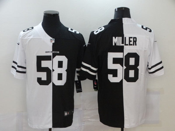 Men's Denver Broncos Von Miller #58 Black/White Game Jersey