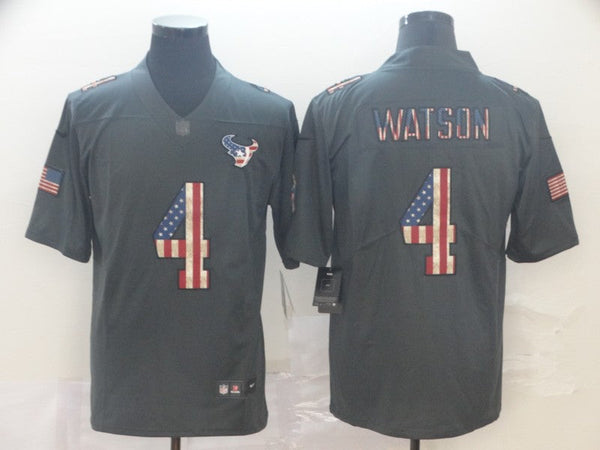 Men's Houston Texans Deshaun Watson #4 Black Team Game Jersey