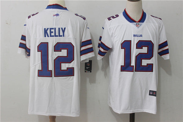 Men's Buffalo Bills Jim Kelly #12 White Game Jersey