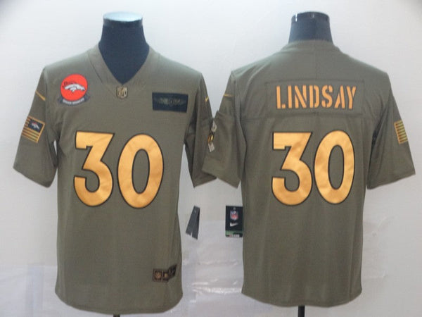 Men's Denver Broncos Phillip Lindsay #30 Brown Game Jersey