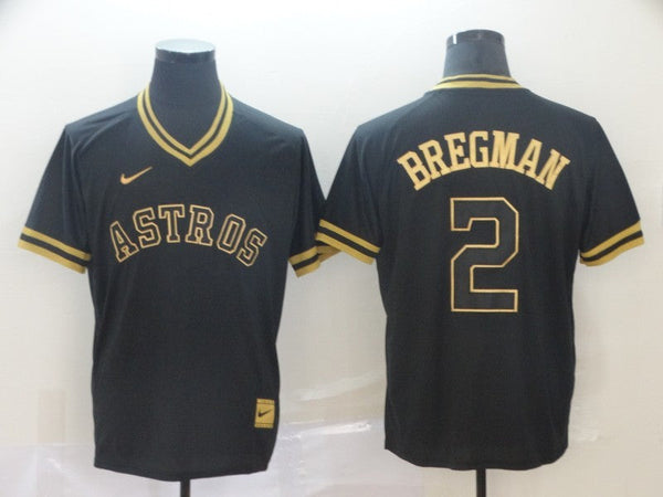 Men's Houston Astros Alex Bregman #2 Black Replica Player Jersey