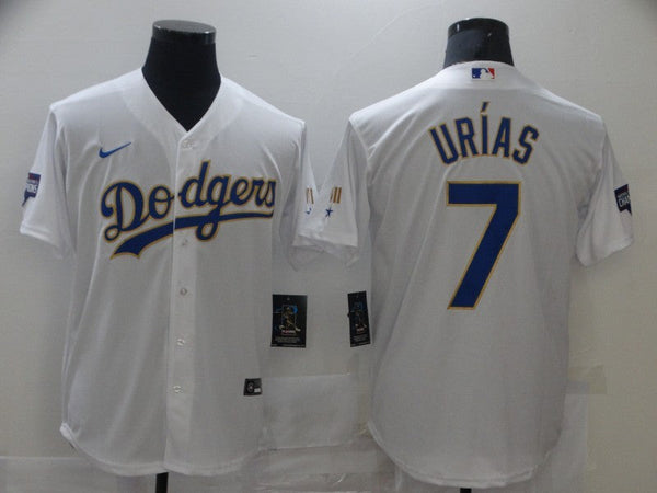 Men's Los Angeles Dodgers Julio Urias #7 White Stitched Jersey